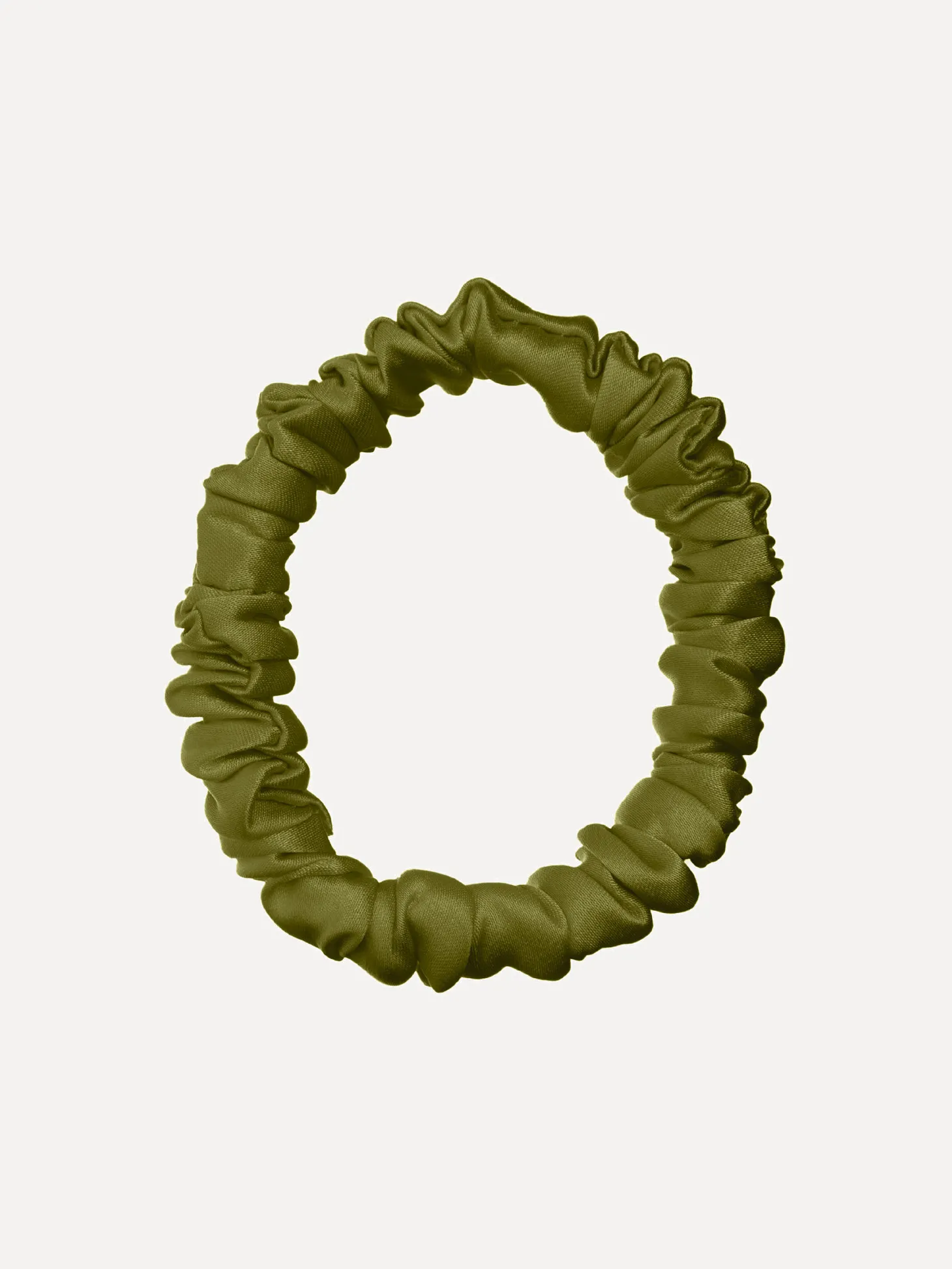 Les Soeurs Zijden Scrunchie Olive Flash Sale