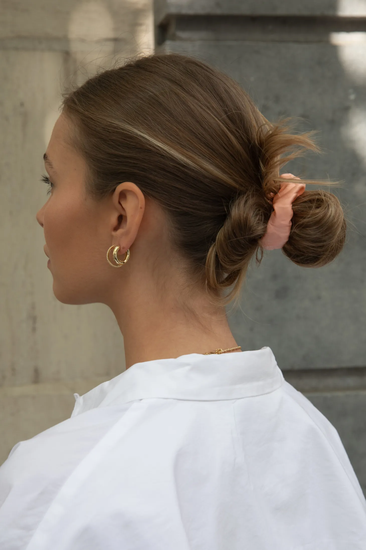 Les Soeurs Zijden Scrunchie Cantaloupe Store