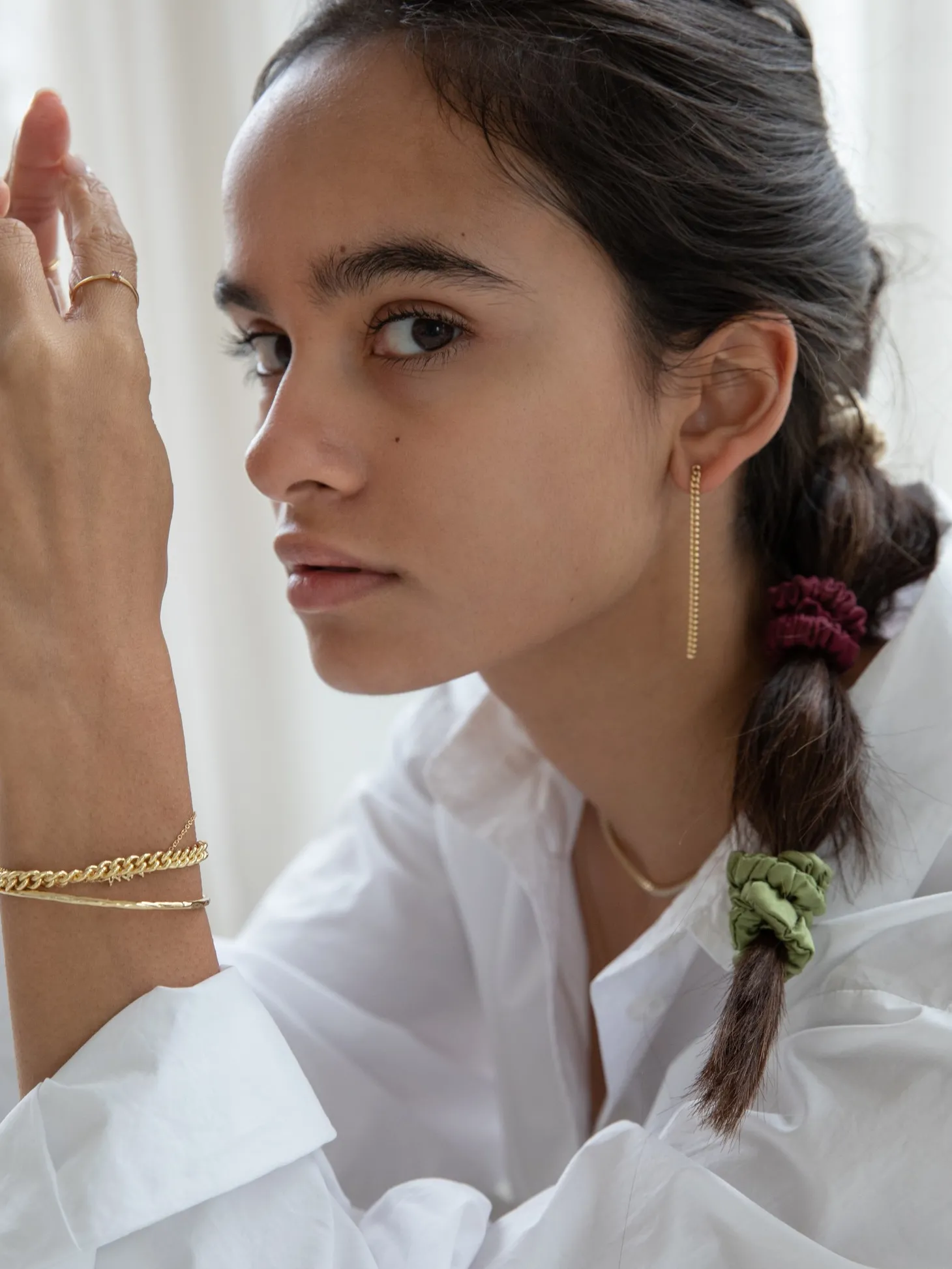 zijden_scrunchie_2-4.webp Les Soeurs Zijden Scrunchie Olive Flash Sale