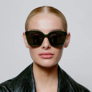 A.Kjaerbede Zonnebril Billy Dark Green Transparent Fashion